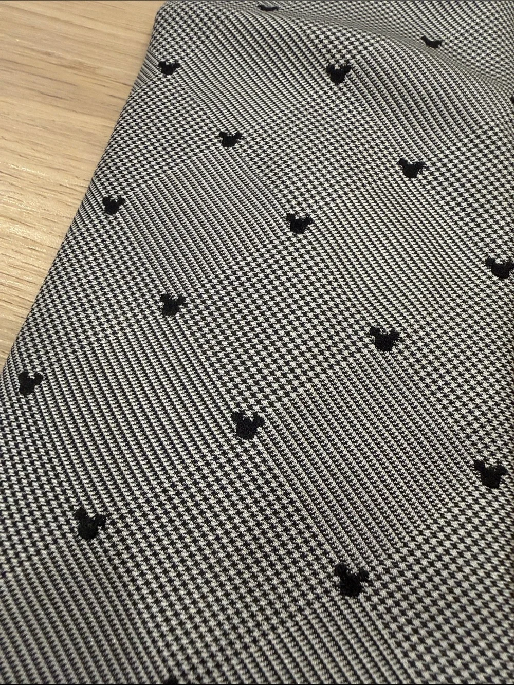 Disney Mickey Mouse Classic Gray Patterned Men's Tie - Black Dot Accent